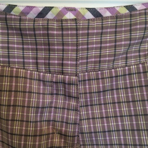 ADIDAS golf shorts plaid pastels women's size 8 - Picture 2 of 6